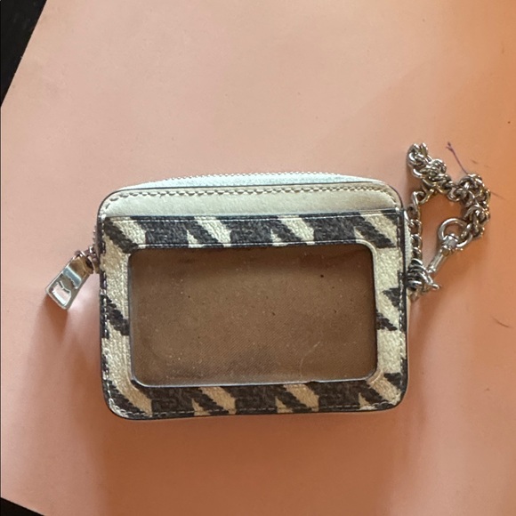 Coach Cream and black Houndstooth Card Holder - Picture 2 of 2